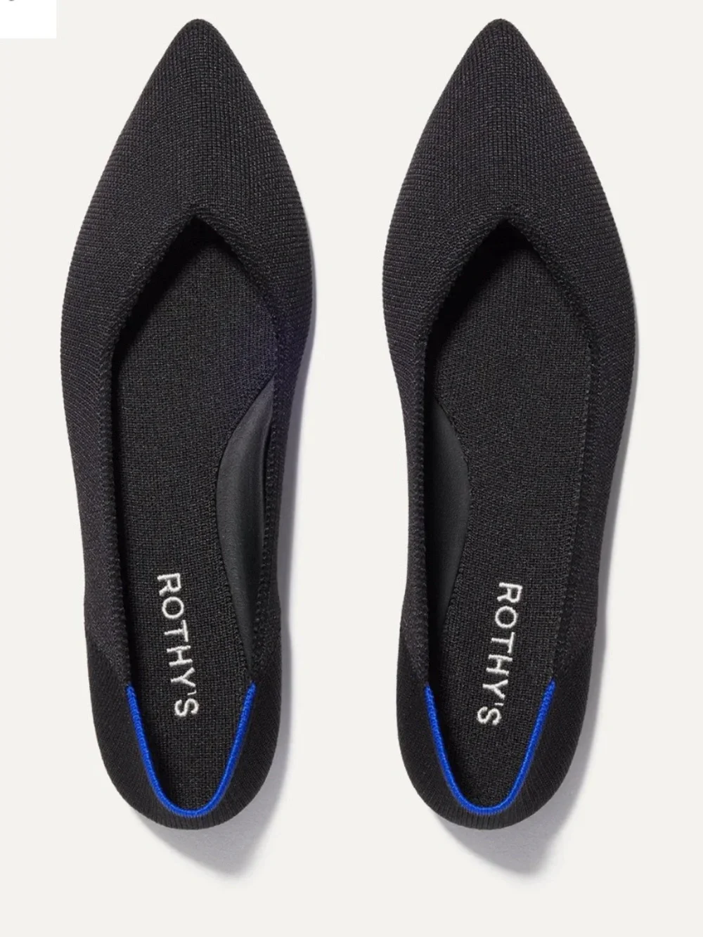 Rothy’s the point black flats size 7 - Picture 1 of 6